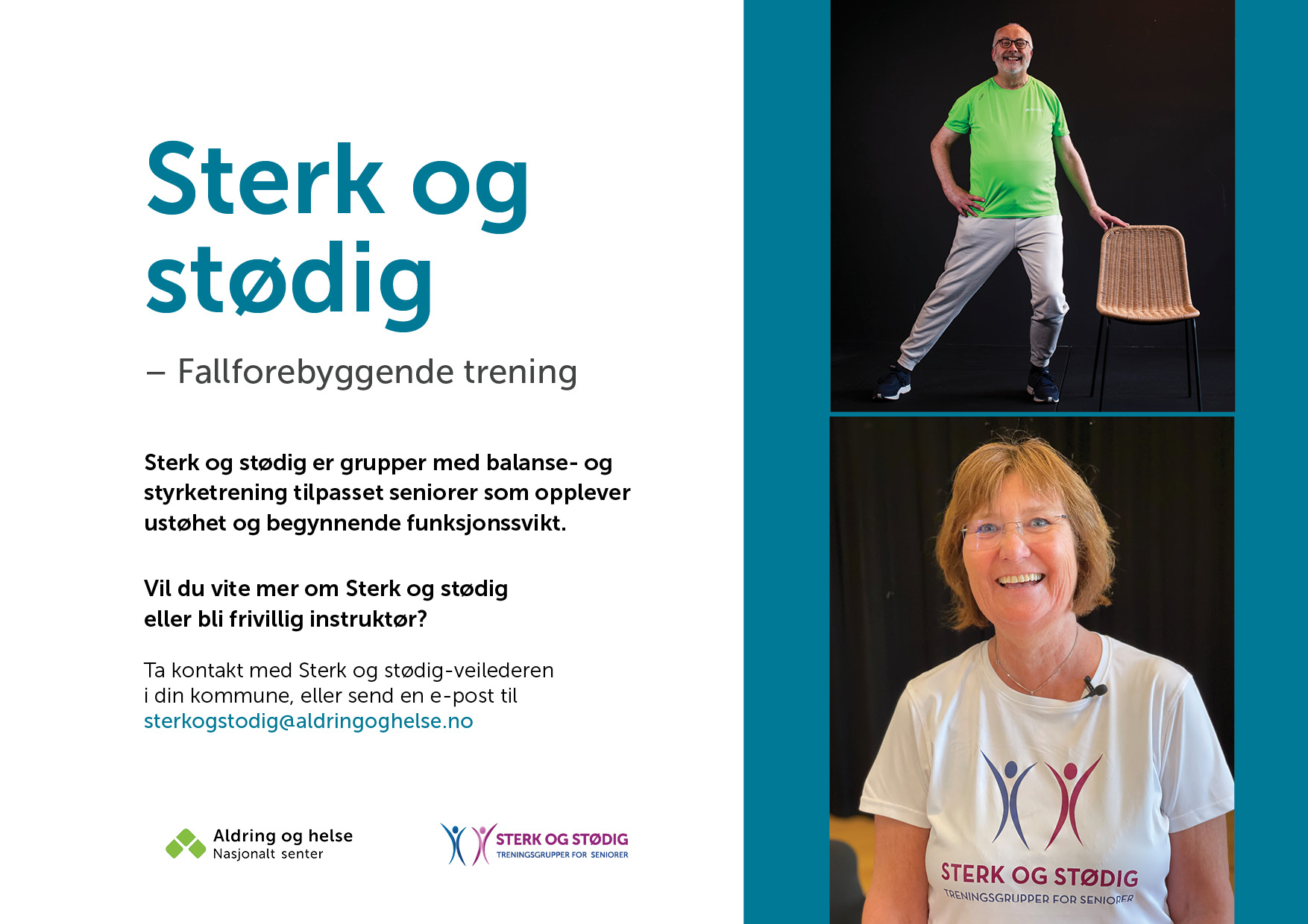 Tekst om sterk og stødig og to som trener