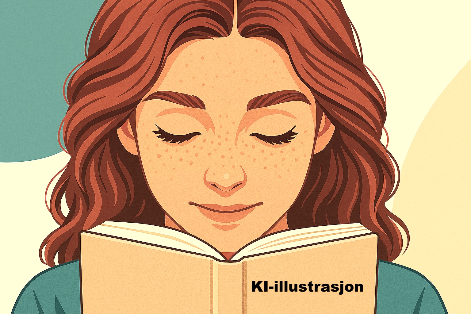 Dame som leser en bok